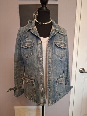 GAP Vintage Style Western Denim Jacket - Blue Wash - Medium